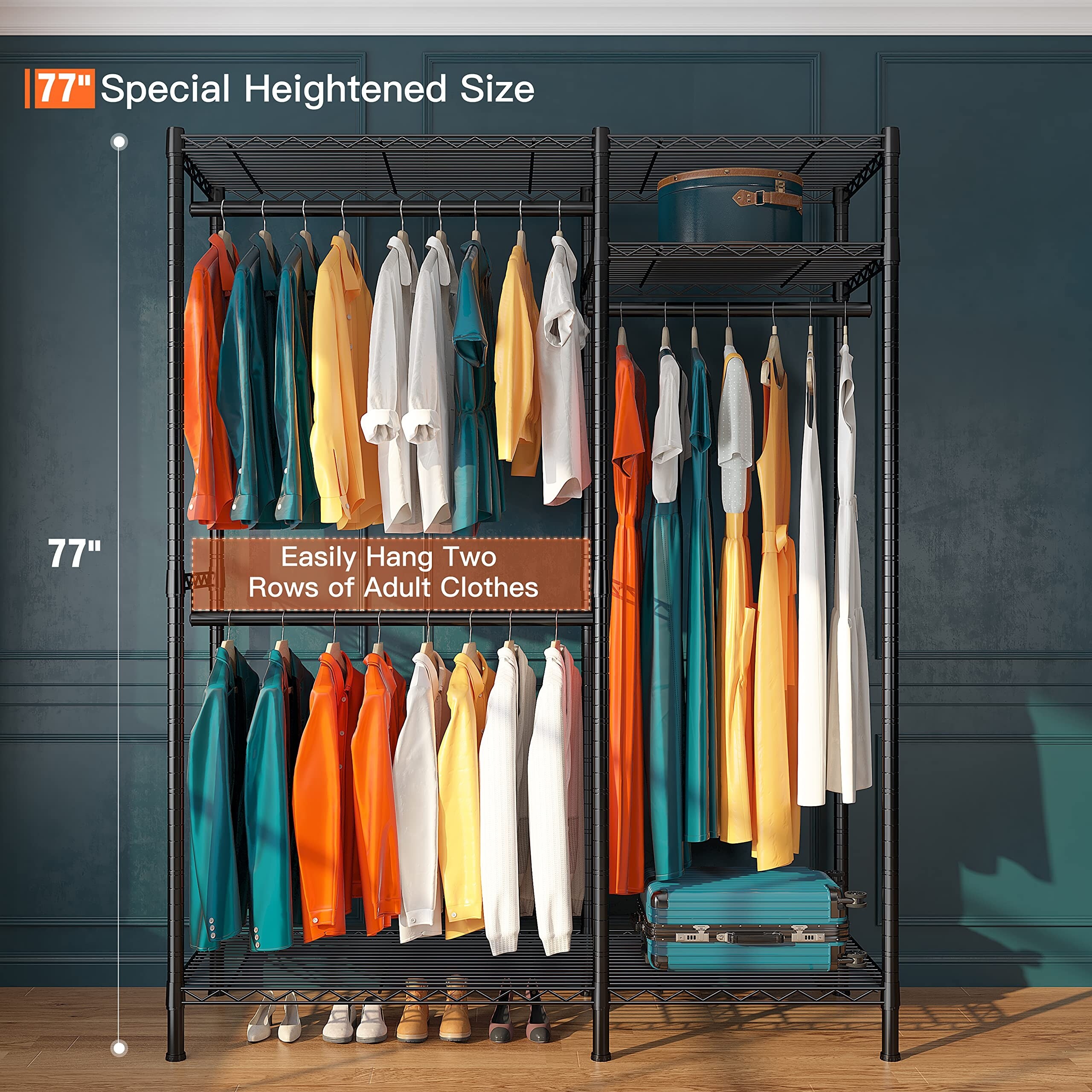Bed bath and beyond sales clothes rack on wheels