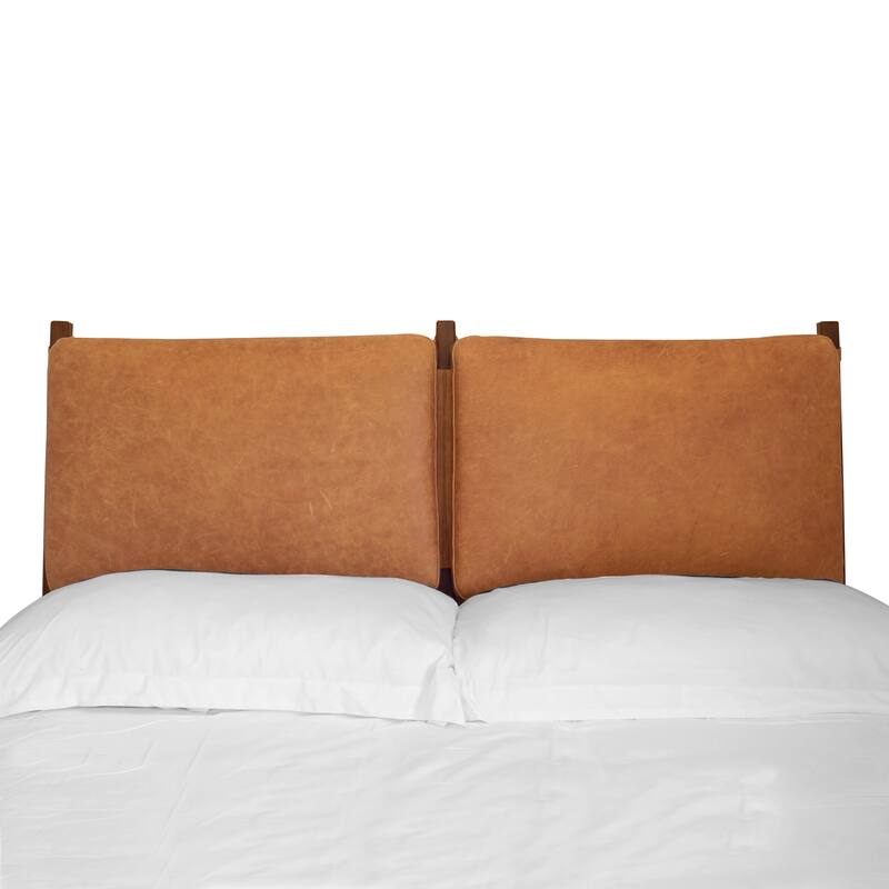 Poly & Bark Truro Bed Frame with Leather Cushions