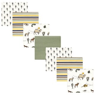 Hudson Baby Infant Boy Cotton Flannel Receiving Blankets Bundle, Desert Animals, One Size - Desert Animals - One Size