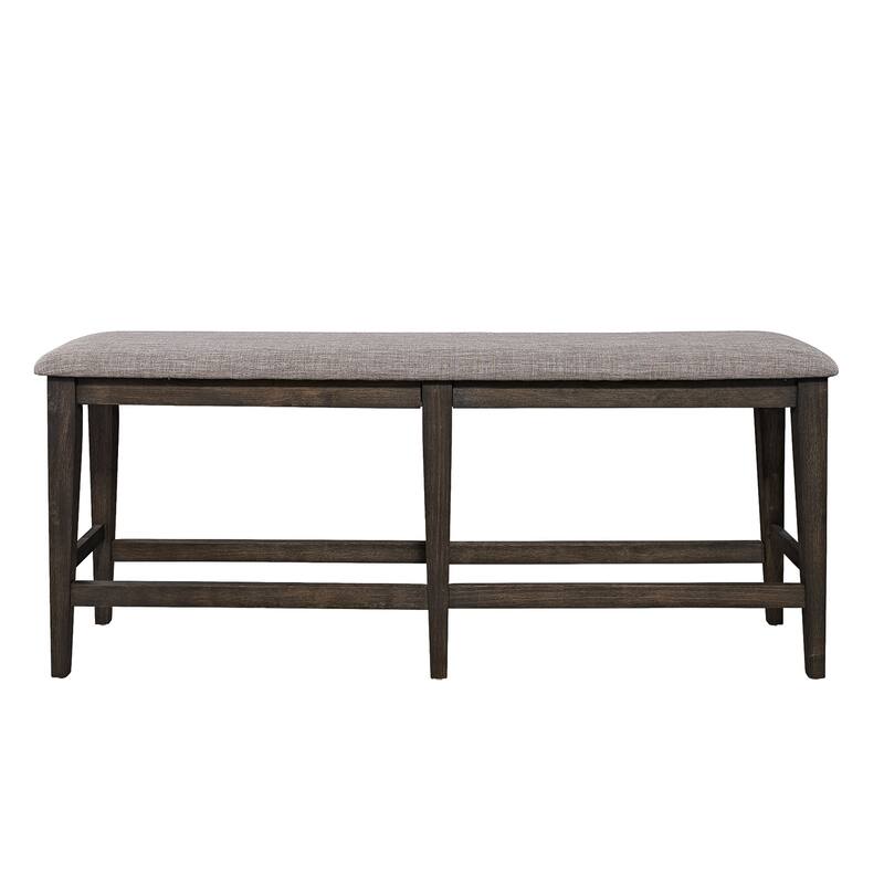 Double Bridge Dark Chestnut 6 Piece Gathering Table Set