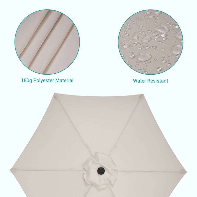 Bonosuki 7.5-foot Waterproof Sunshade Canopy Patio Umbrella