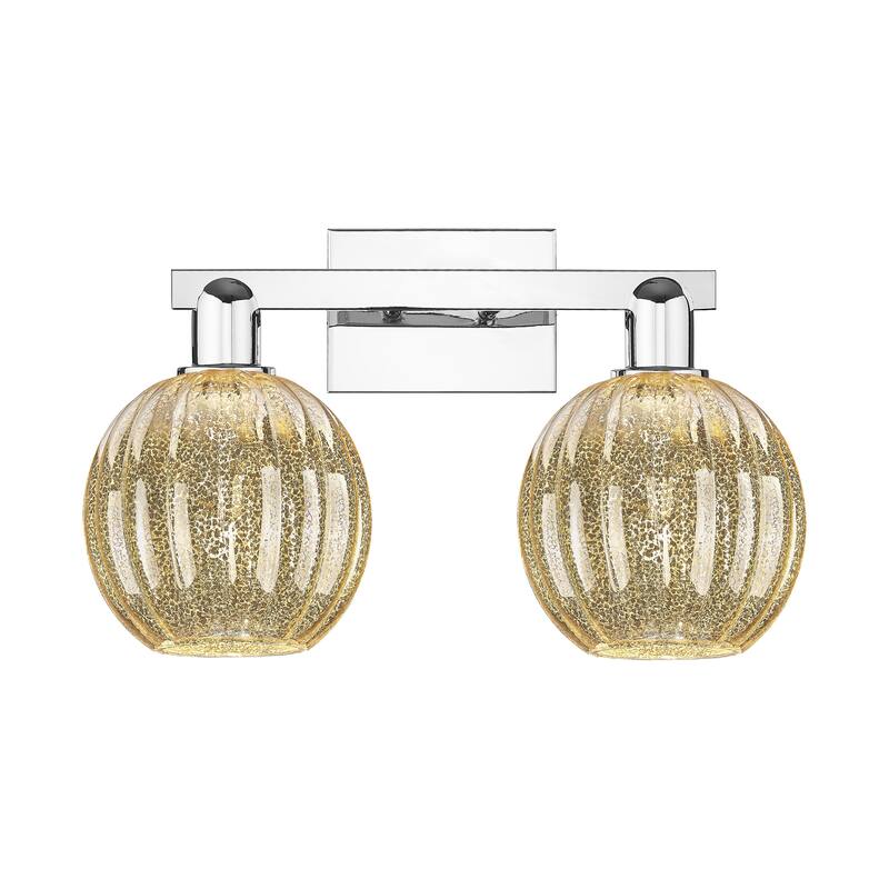 Innovations Lighting Downtown Urban - Preston - 2 Light 16" Globe Shade Bath Vanity Light