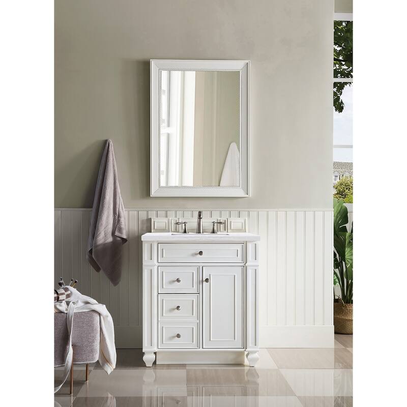 James Martin Vanities Bristol 30" Single Vanity, Bright White