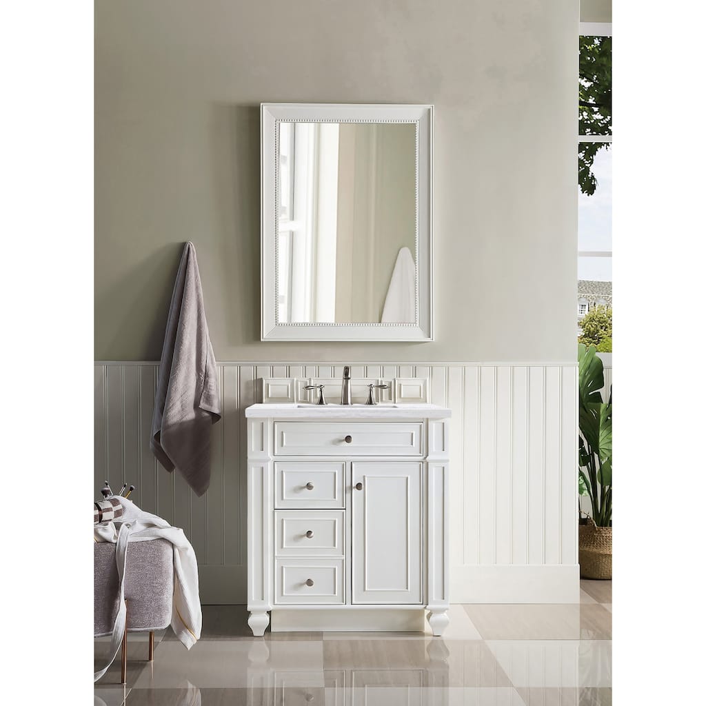 James Martin Vanities Bristol 30" Single Vanity, Bright White