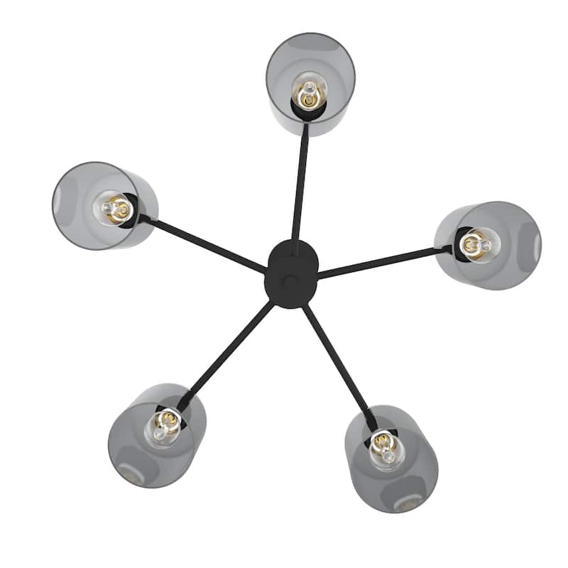 Hunter Lochemeade 5 Light Chandelier - Dining Room, Living Room, Entry - Modern Farmhouse, Industrial, Contemporary