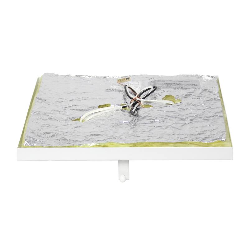 Square Flush Mount Ceiling Light - 2 Light White Modern Interior Lighting 12 Inch - 5