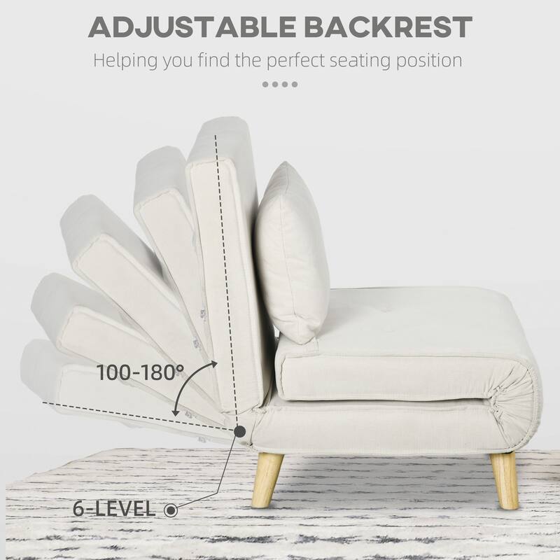 2-in-1 Multi-Functional Sofa Bed, Sleeper Chair with Adjustable Backrest