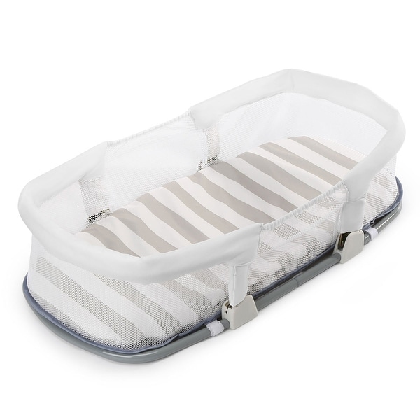 Badger Basket Portable Bassinet 'n Cradle With Toybox Base Blue  Free2dayship for sale online