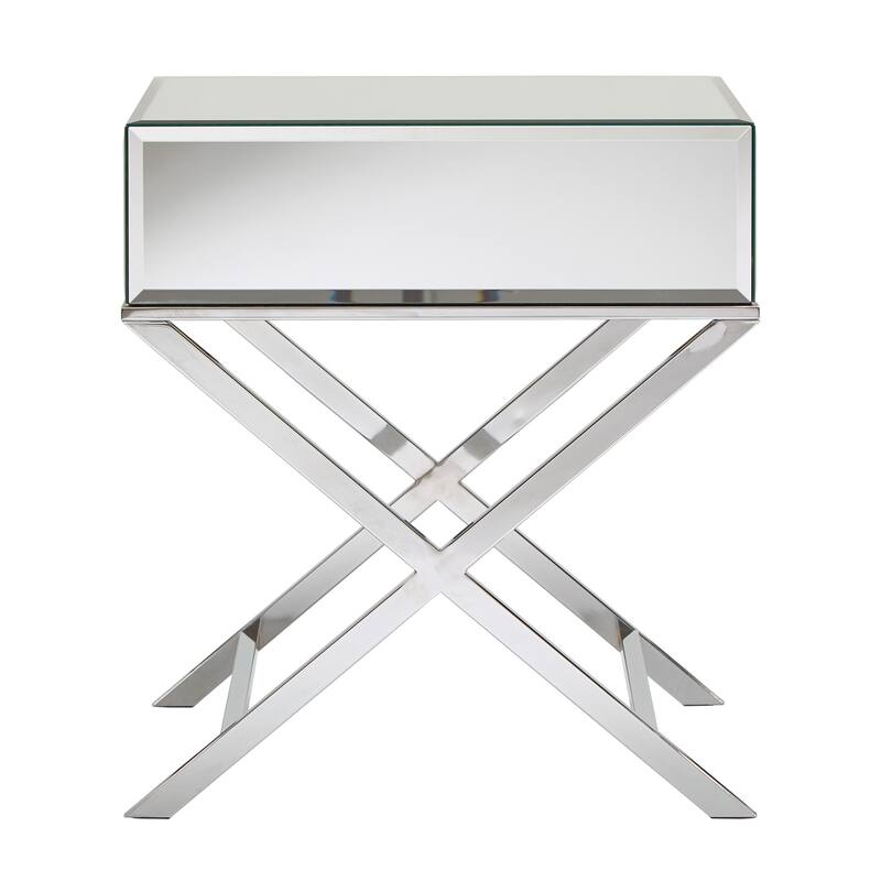 Camille X Base Mirrored Accent Campaign Table by iNSPIRE Q Bold