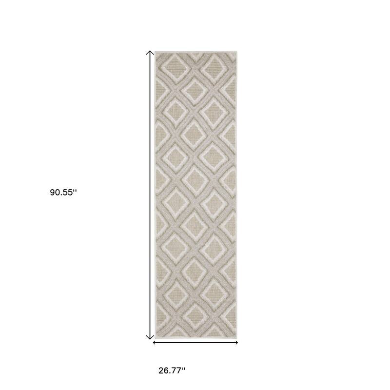 HomeRootsDiamond Transitional Rectangle Area Rug