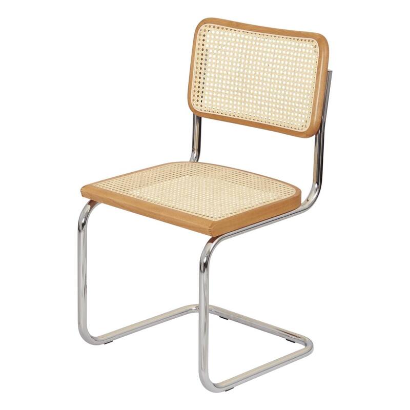 Breuer Chair Company Marcel Breuer Cesca Cane Cantilever Side Chair w/ Chrome Steel Frame (Various Wood & Cane Colors)