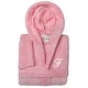 preview thumbnail 17 of 69, Sweet Kids 100% Polyester SUPER PLUSH Double Brushed Hooded Bathrobe with White Script Monogram F - Large