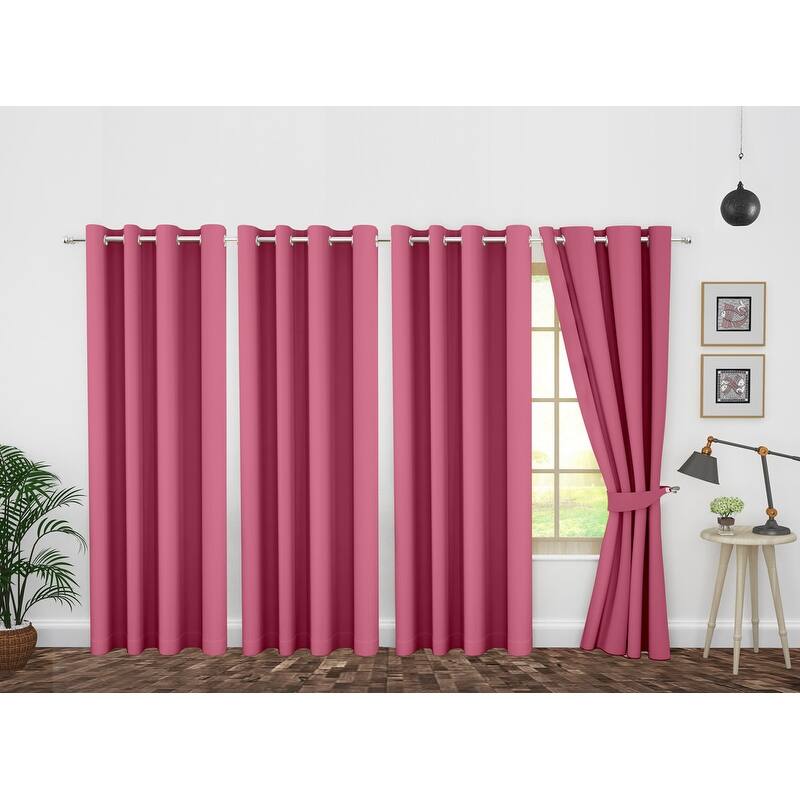 Polyester Insulated Blackout Curtains by Ample Decor- 4 Panels