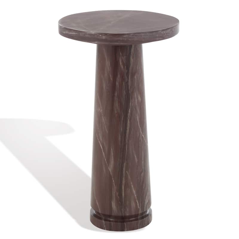 SAFAVIEH Couture Valentia Round Marble Accent Table - 10" W x 10" D x 18" H