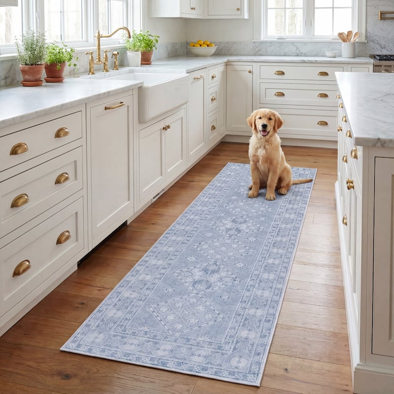 SAFAVIEH Tucson Machine Washable Slip Resistant Lotta Traditional Rug