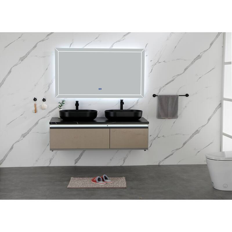 Eco-Friendly 24-Inch Acrylic Rectangular Vessel Sink, Durable and Hygienic, for Modern Bathroom Design - 24in L