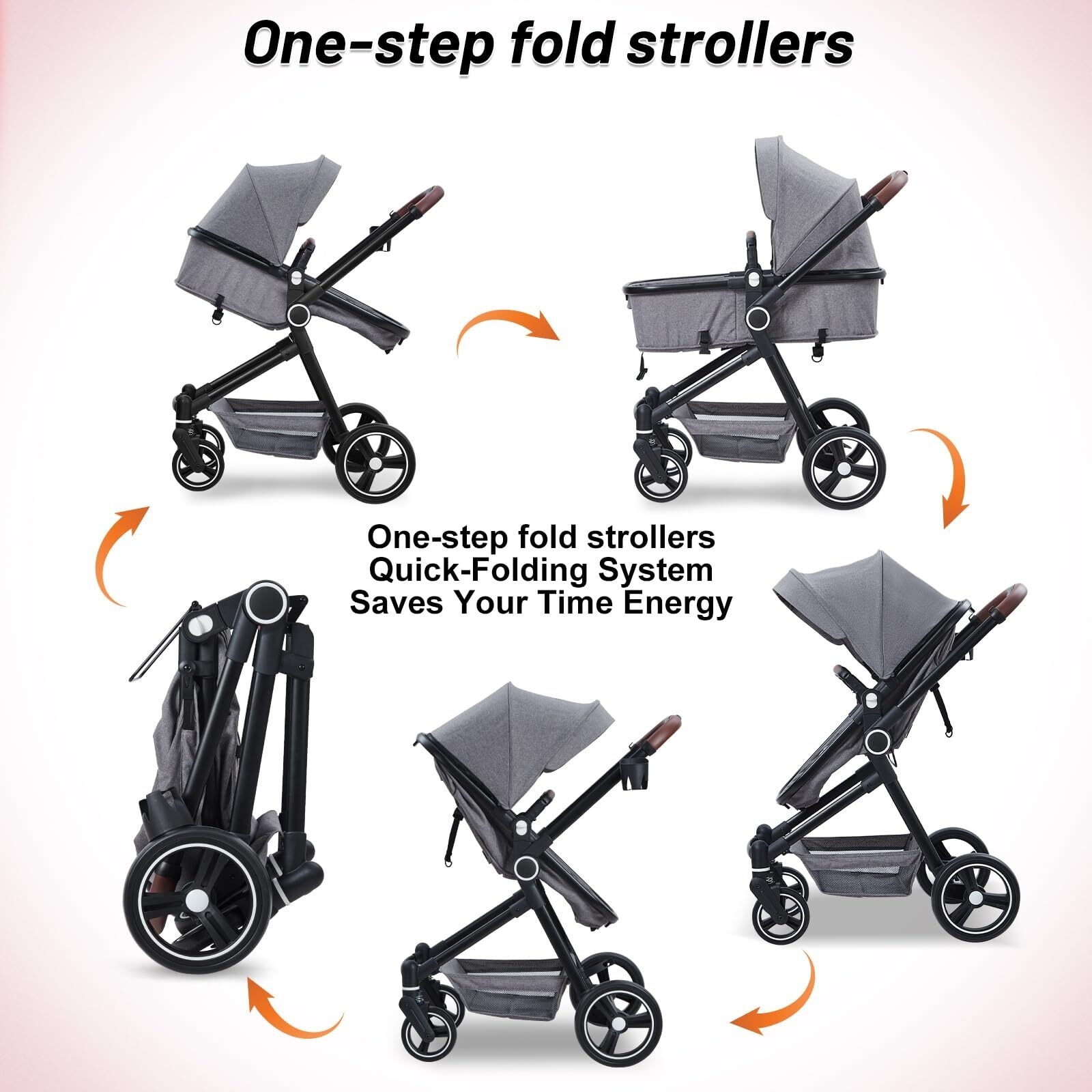 Convertible Baby Stroller for Toddler 1-3