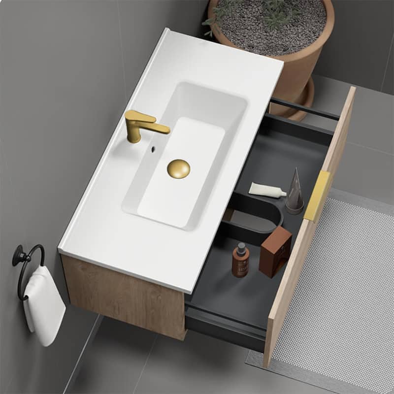 Nameeks Bodrum-3918-W Bodrum 40" Wall Mounted Single Basin Vanity Set
