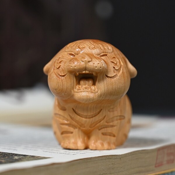 置物 Tiger Ornament Realistic WearResistant Small Size Chinese Zodiac