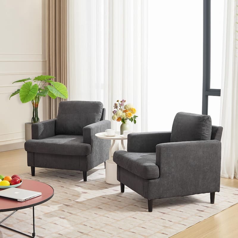 Soft & Padded Chair, Mid-Century Sofa Chair for Bedroom