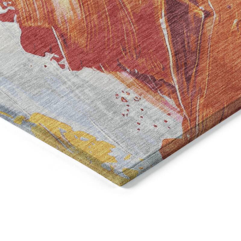 HomeRoots Abstract Transitional Rectangle Outdoor Rug