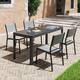 Option Black Table & Grey Chair - Set of 5
