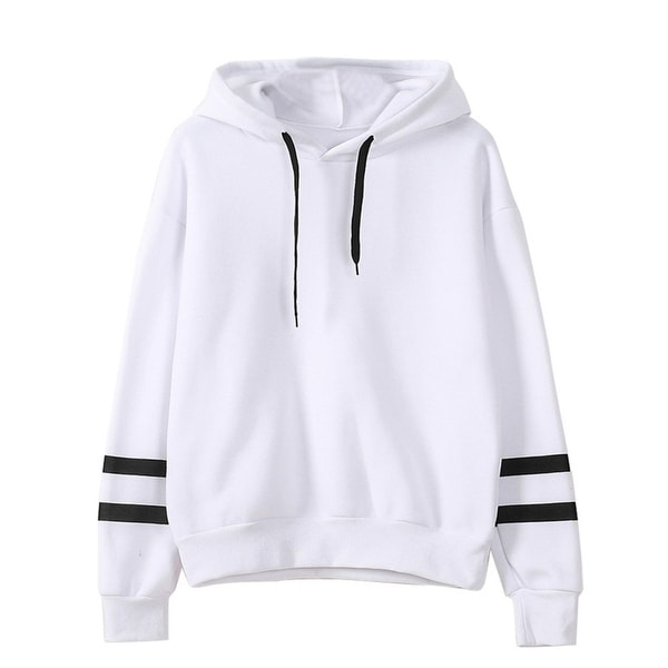 women's striped sleeve hoodie