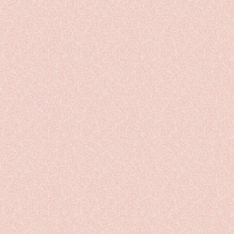 Galerie Wallcoverings Small Prints Stencil Leaf Non-woven Matte Wallpaper Roll - 33-feet long x 21-inches wide - Pink