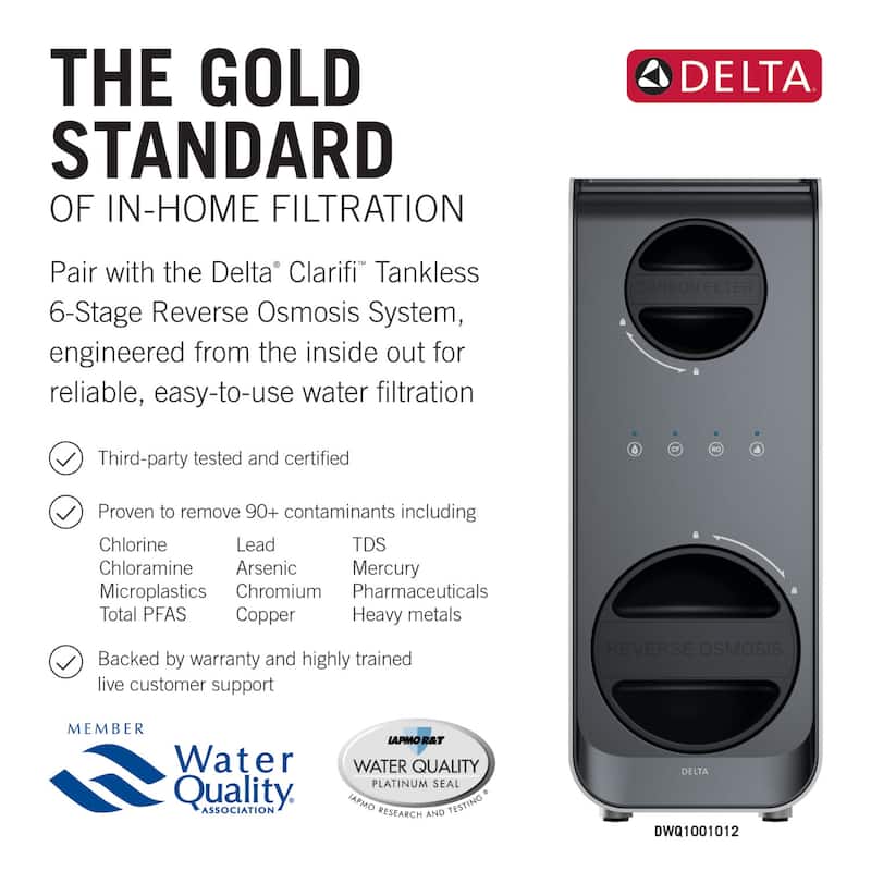 Delta DWQ4001002 1.5 GPM Reverse Osmosis Contemporary Beverage Faucet - Brilliance Stainless