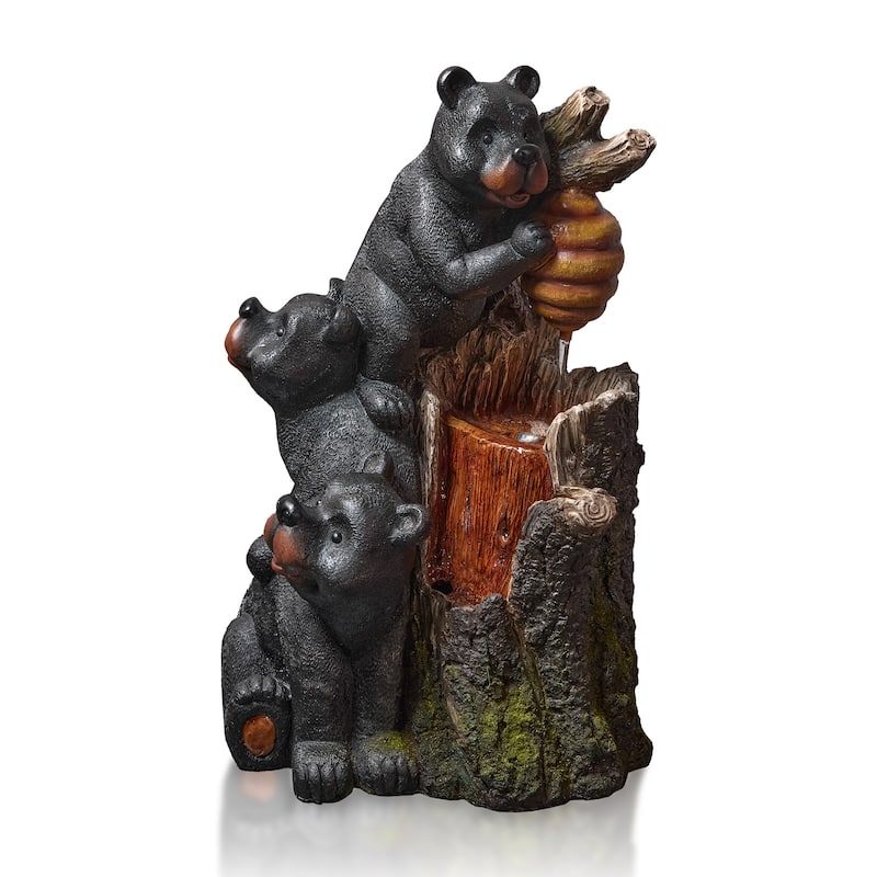 Black Bear Design Garden Decor Cascading Weather Resistant Fountain Water Fountain