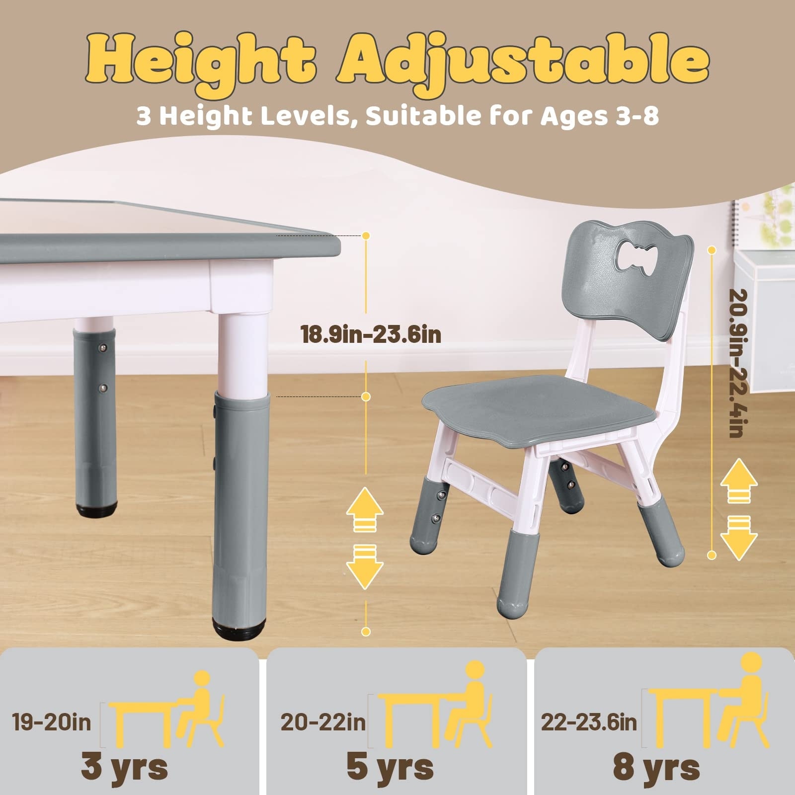 Kids table and store 4 chair set