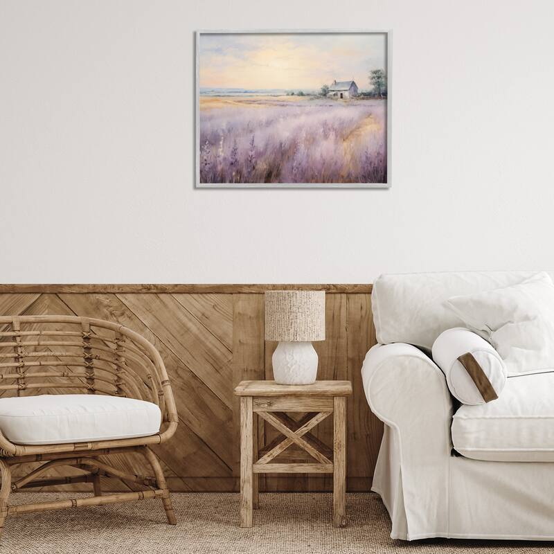Stupell Lavender Farm Fields Framed Giclee Art Design By Arlington Prints