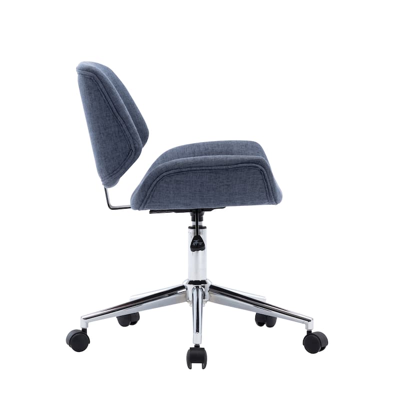 Porthos Home Orli Faux Leather or Fabric Mid-Century Office Chair