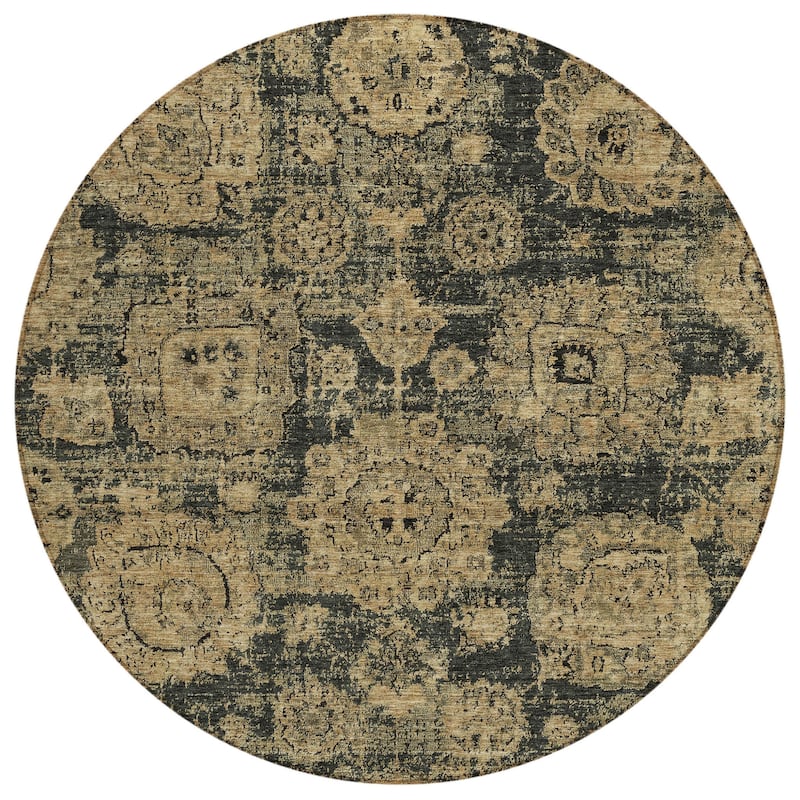 HomeRoots Floral Transitional Rectangle Outdoor Rug