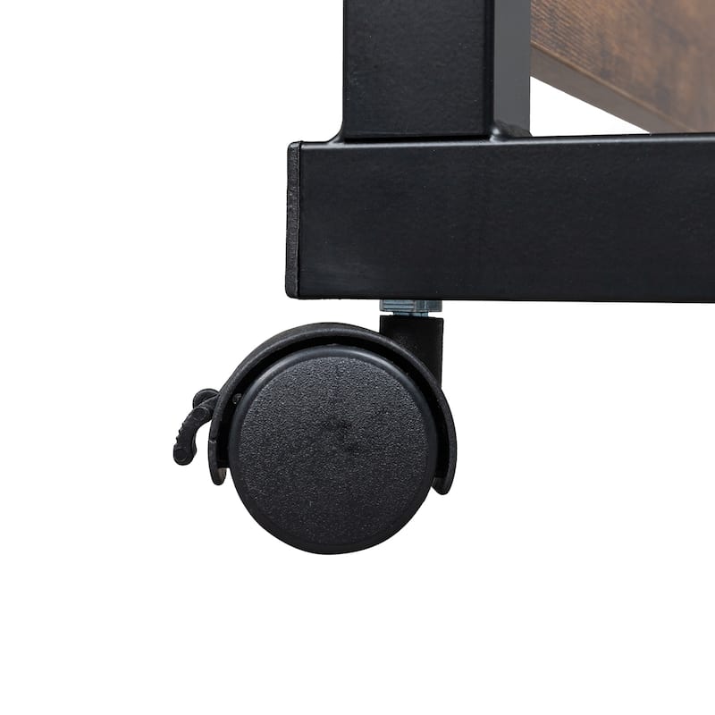 Rolling & Height adjustable Side Table,Modern End Table