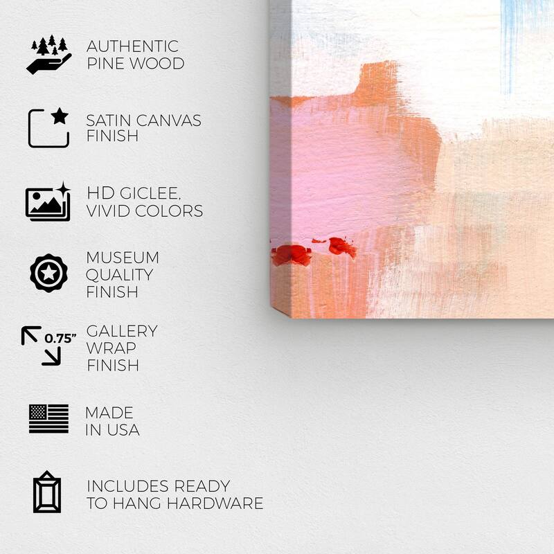 Wynwood Studio Abstract Sidewalk Blue and Light Green Modern & Contemporary Wall Art Canvas Print