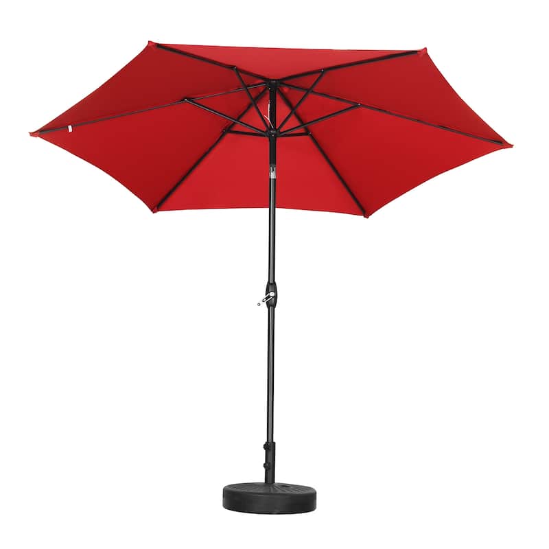 Ainfox 9ft Outdoor Patio Umbrella Multi-color Crank Lift Without Base