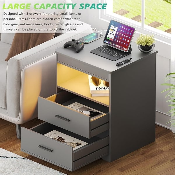 Nightstands with Lockable Gun Drawer On Sale Bed Bath & Beyond