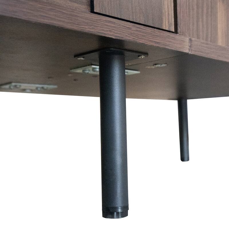 78 " Mid Century Modern Tv Stand For 65+ Inch Tvs, Tv Console With Storage Cabinets, Entertainment Center Storage