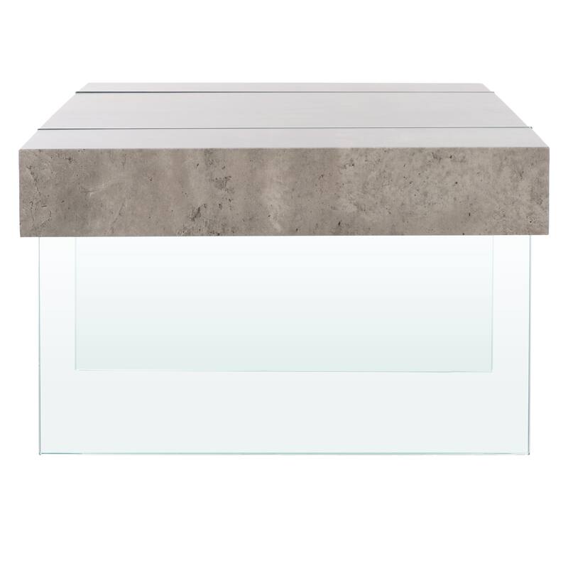 SAFAVIEH Home Jacob Rectangular Glass Leg Modern Coffee Table - 43Wx24Dx16H