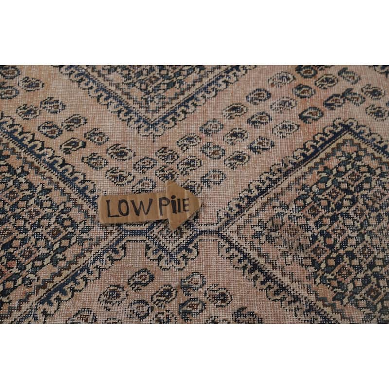 Distressed Bakhtiari Vintage Persian Area Rug Hand-Knotted Wool Carpet - 7'0" x 9'8"