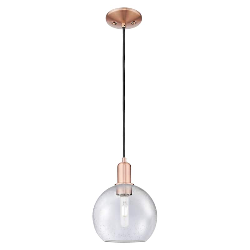 Innovations Lighting Endless Possibilities Arcadia - Athens - 1 Light 8" Cord Hung Mini Pendant - Antique Copper/Seedy