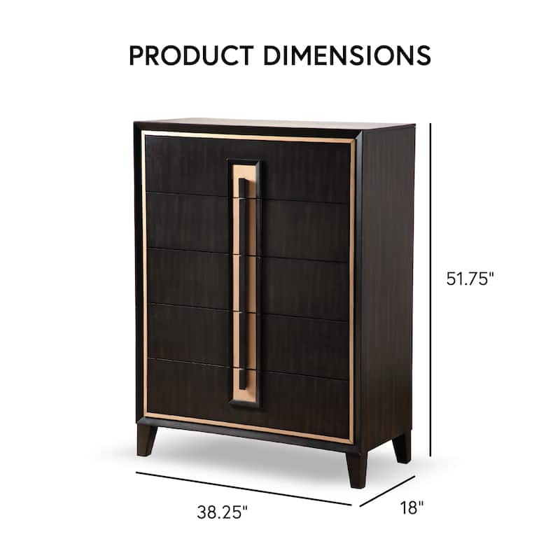 Furniture of America Nyx Modern 3-Piece Espresso Chest and 2 Nightstand Bedroom Set
