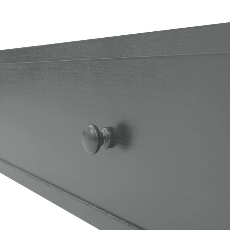 Full-Over-Full Bunk Bed with Twin Trundle, Storage, and Guard Rail in Gray