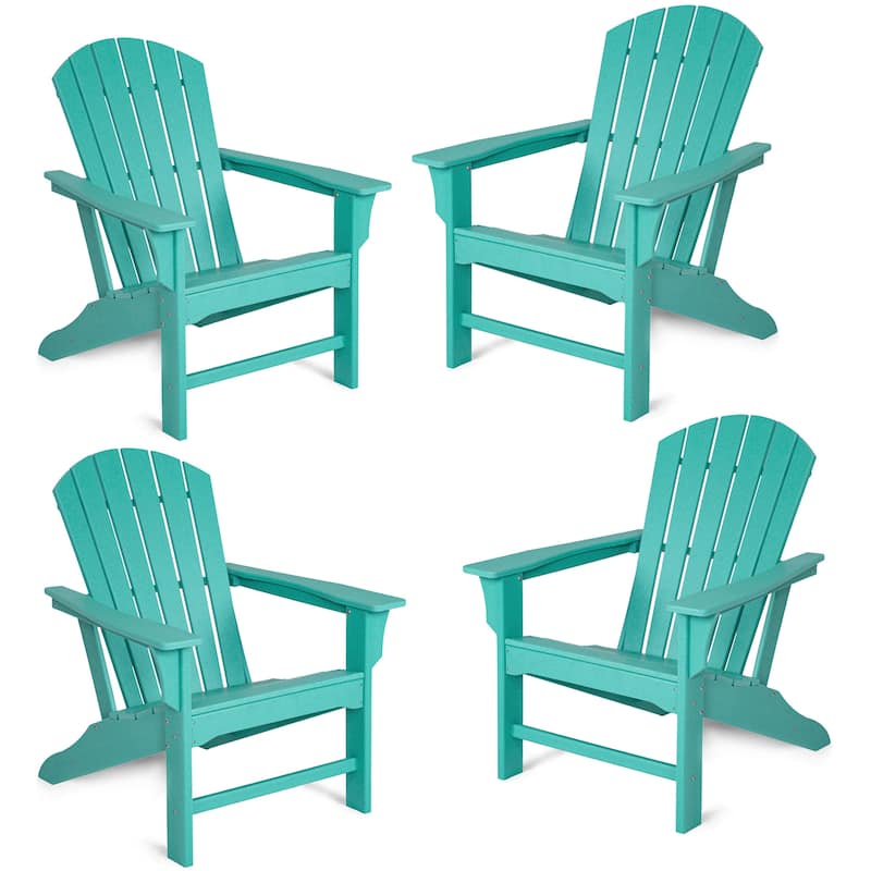 Outdoor Classic Recycled Plastic Adirondack Chair,set of 4 - N/A - Blue