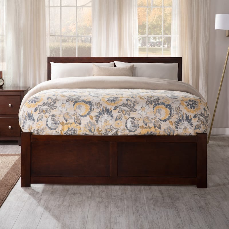 AFI Orlando Platform Bed with Footboard & Twin XL Trundle