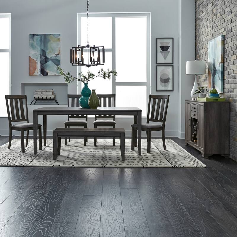 Copper Grove Tanners Creek Greystone 6 Piece Rectangular Table Set - Grey