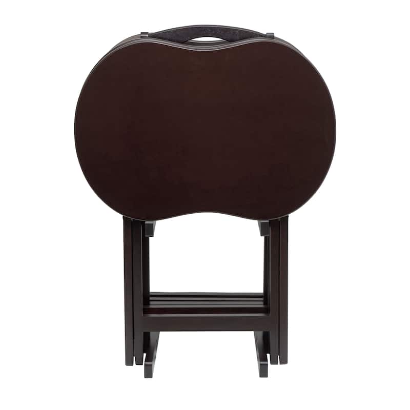 Skippy 5-Pc Snack Table Set, Peanut Top, Espresso - 23 x 16.14 x 25.83 inches