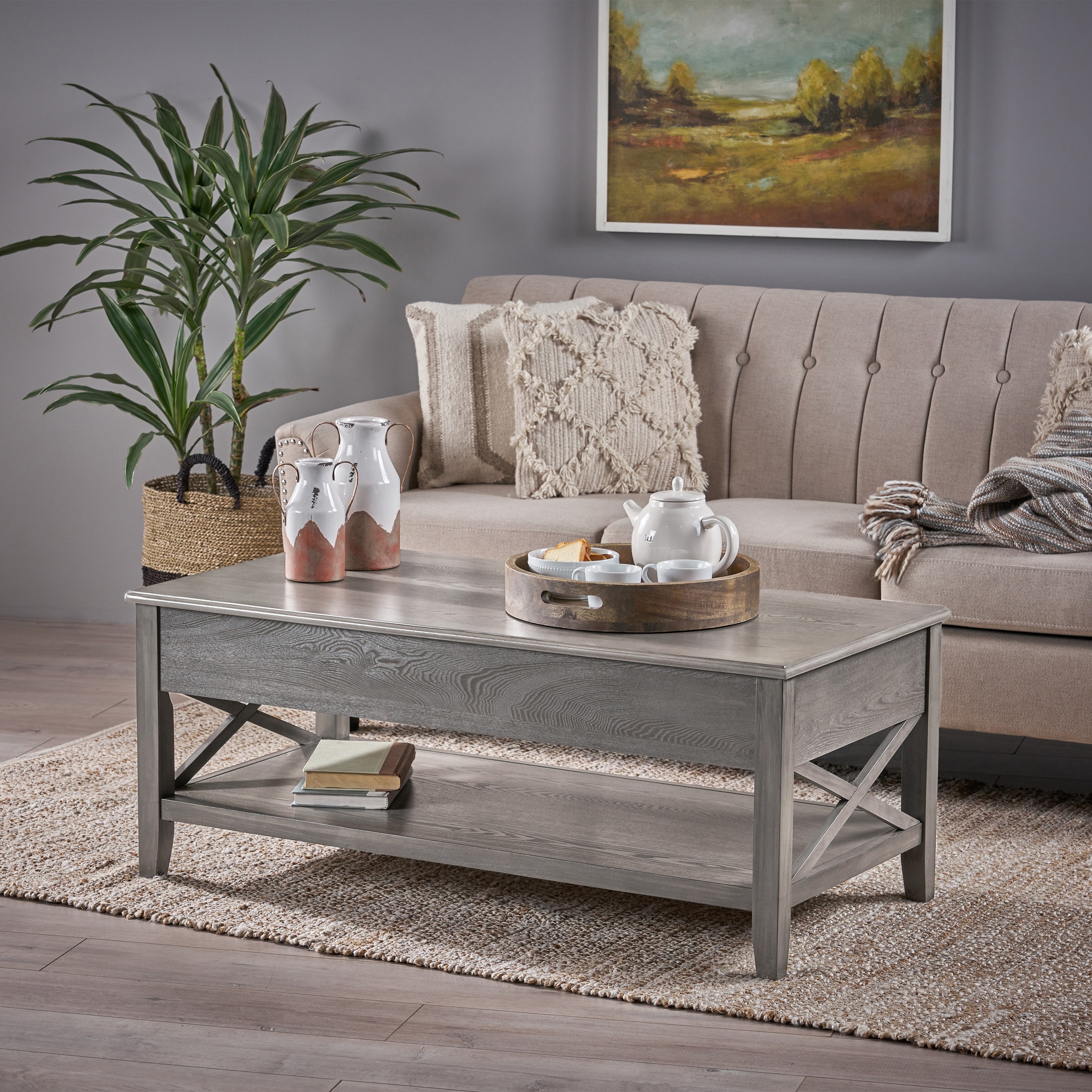 Decatur farmhouse lift best sale top coffee table