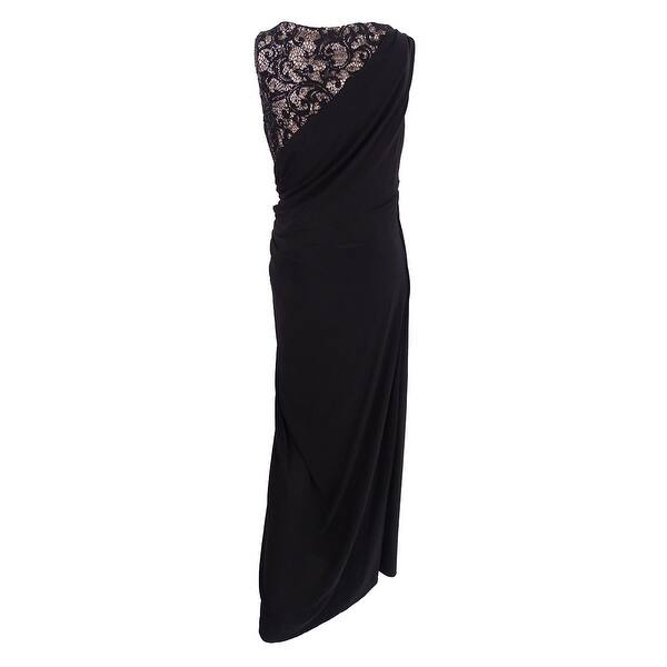 Shop R M Richards Women S Petite Asymmetrical Ruched Lace Dress